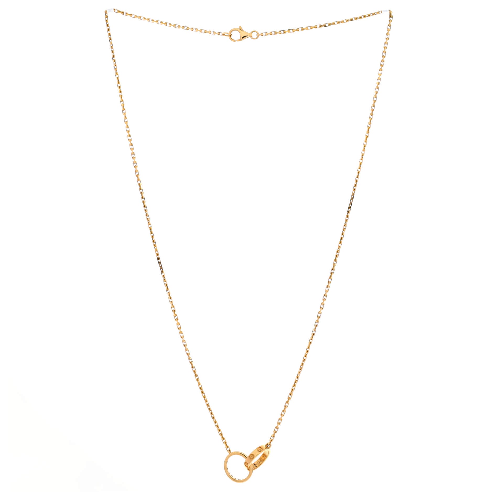 Love Interlocking Necklace 18K Yellow Gold and Diamonds