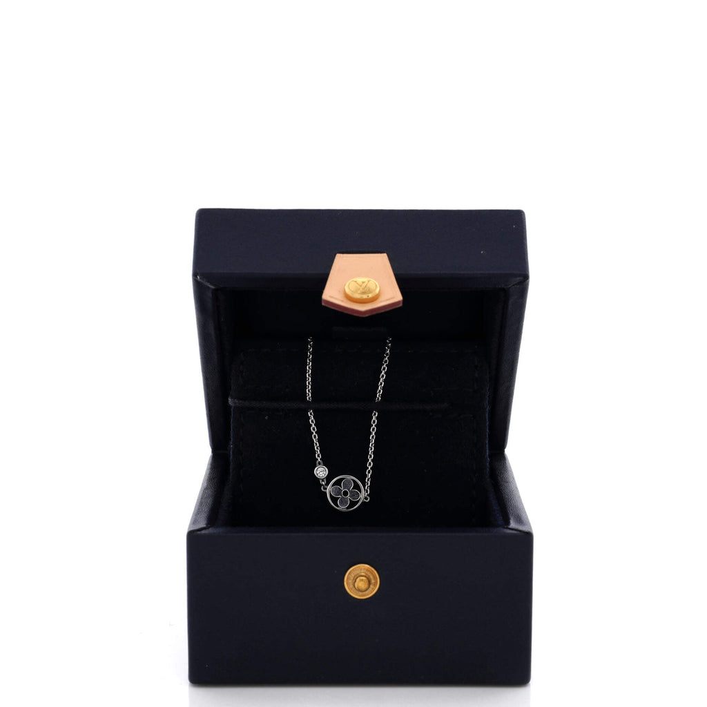 Idylle Blossom Necklace 18K White Gold with Diamond