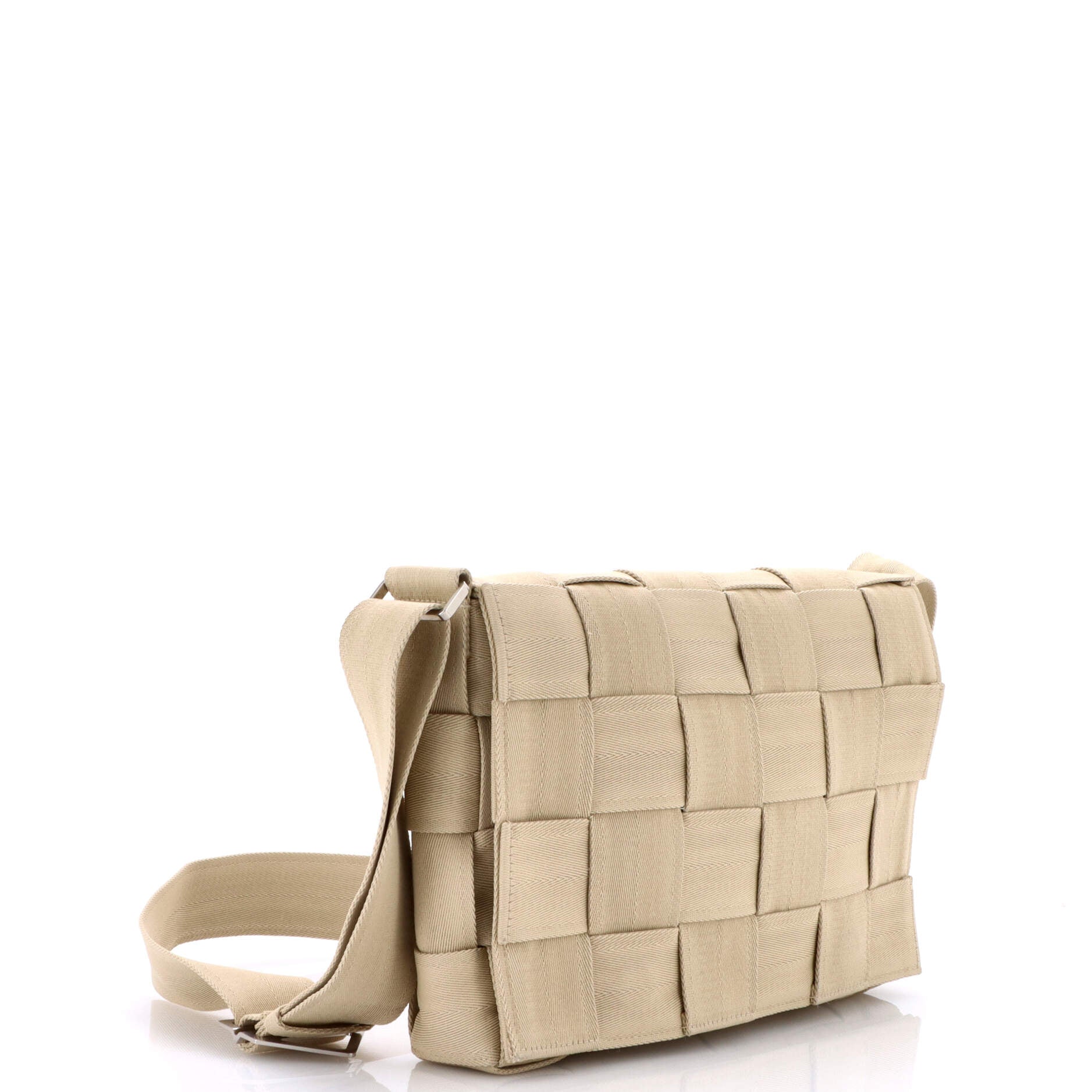 Cassette Crossbody Bag Maxi Intrecciato Fabric Large
