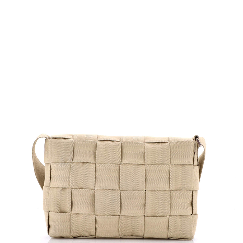 Cassette Crossbody Bag Maxi Intrecciato Fabric Large