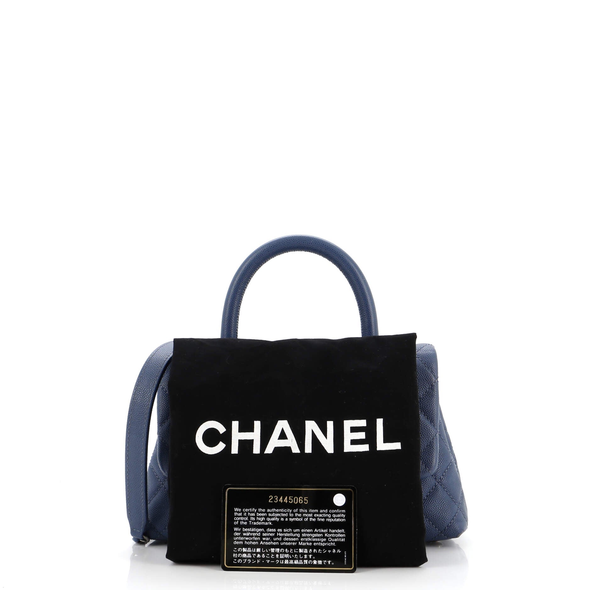 Coco Top Handle Bag Quilted Caviar Mini