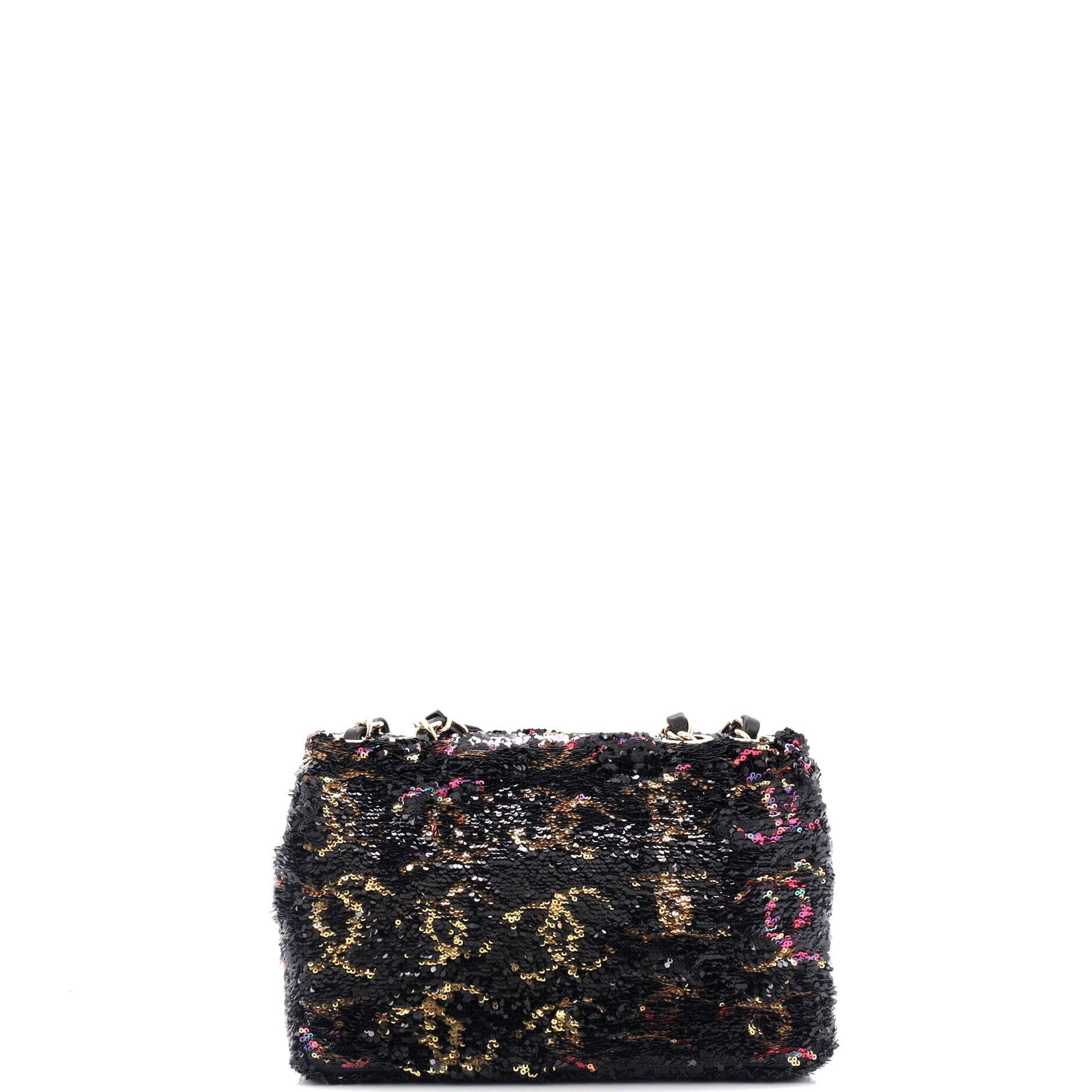Chain Flap Bag CC Multicolor Reversible Sequins Mini