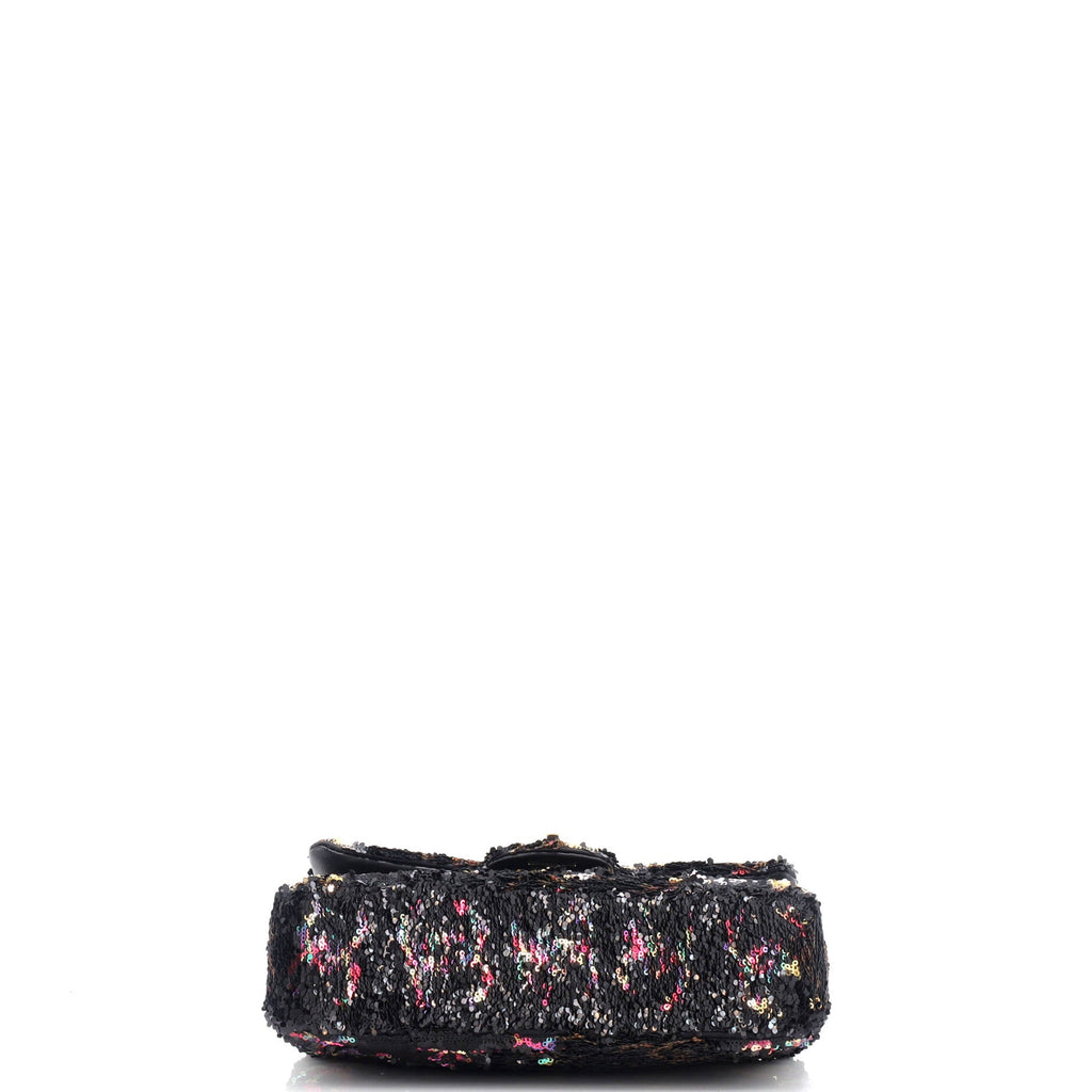 Chain Flap Bag CC Multicolor Reversible Sequins Mini