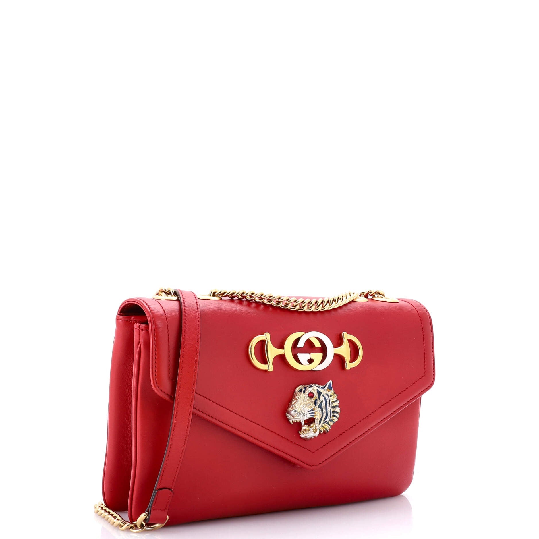 Rajah Chain Shoulder Bag Leather Medium