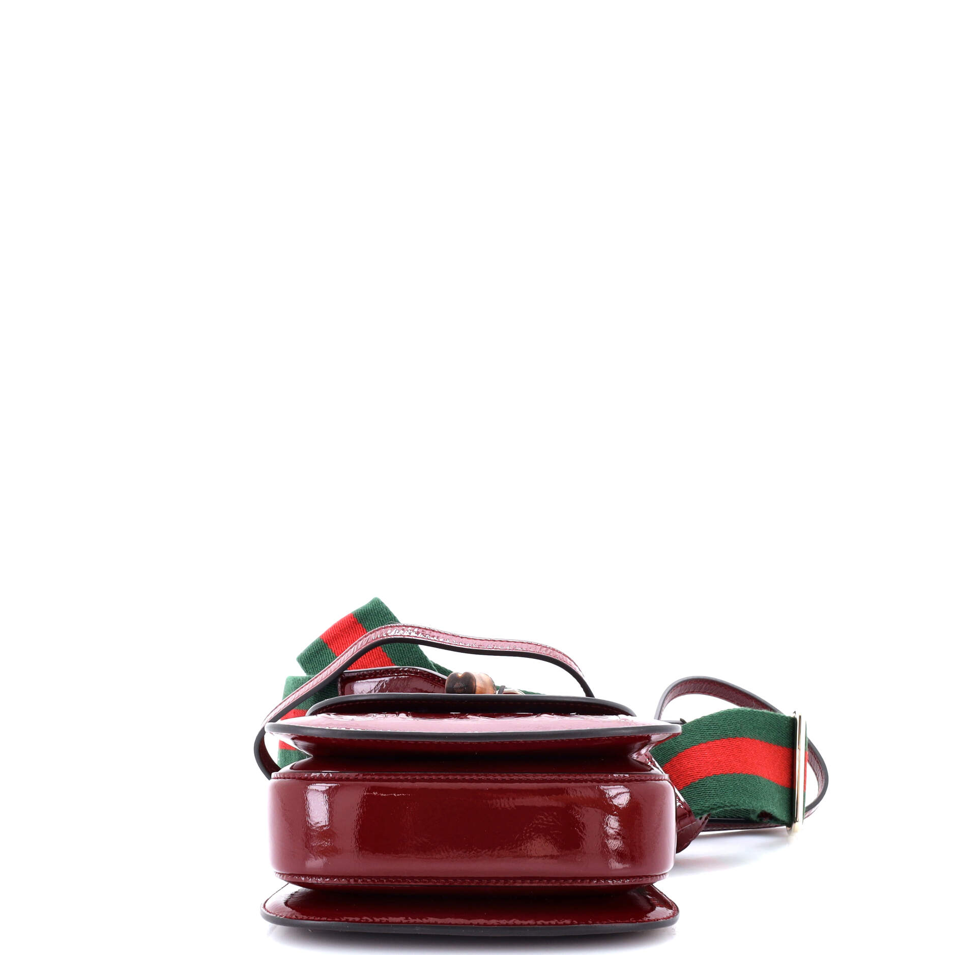 Bamboo 1947 Logo Top Handle Bag Embossed Patent Mini