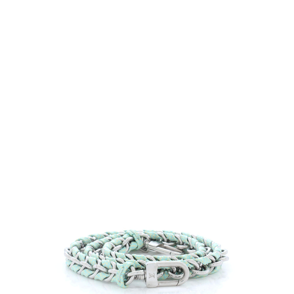 Multi Pochette Accessoires Woven Chain Strap Leather and Metal