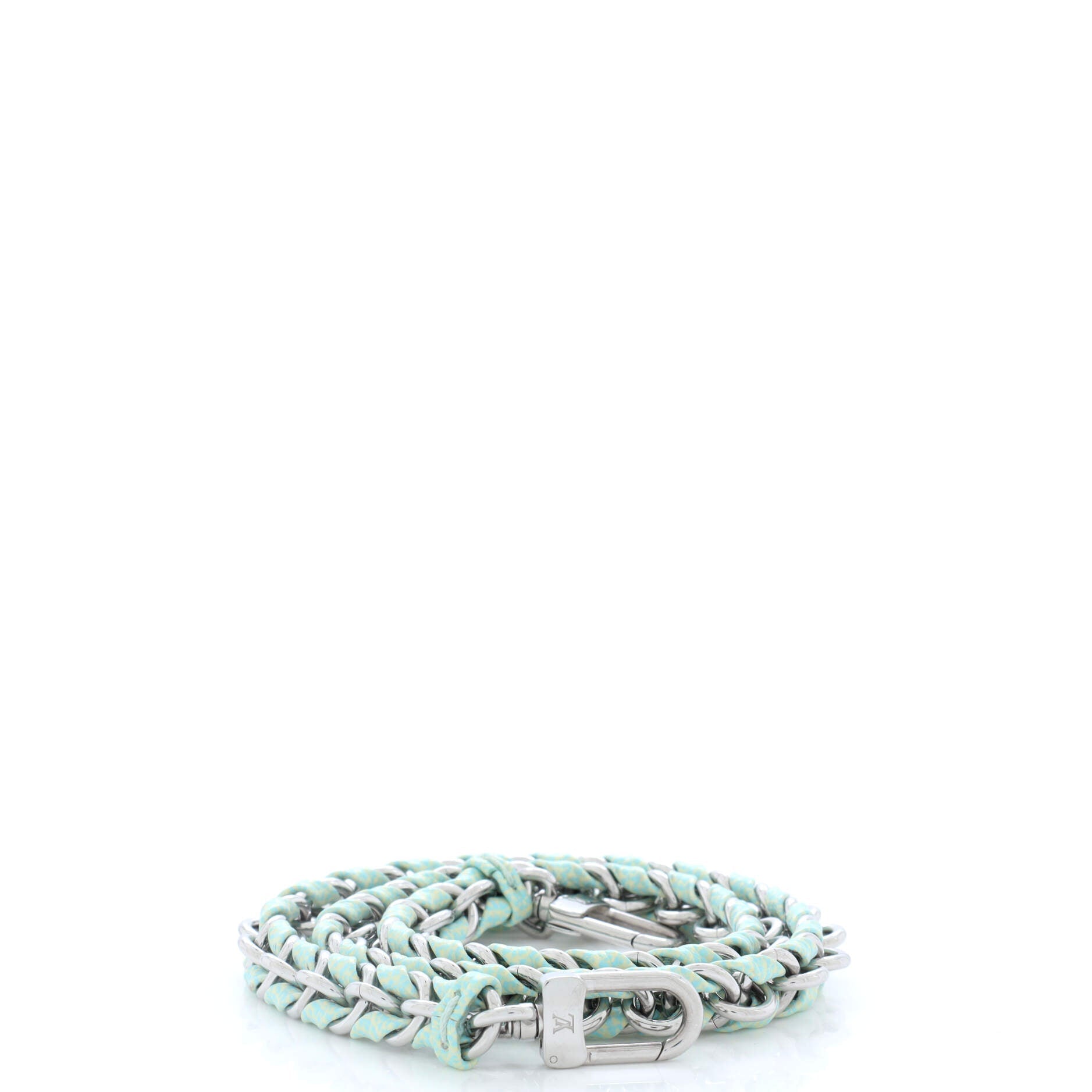 Multi Pochette Accessoires Woven Chain Strap Leather and Metal
