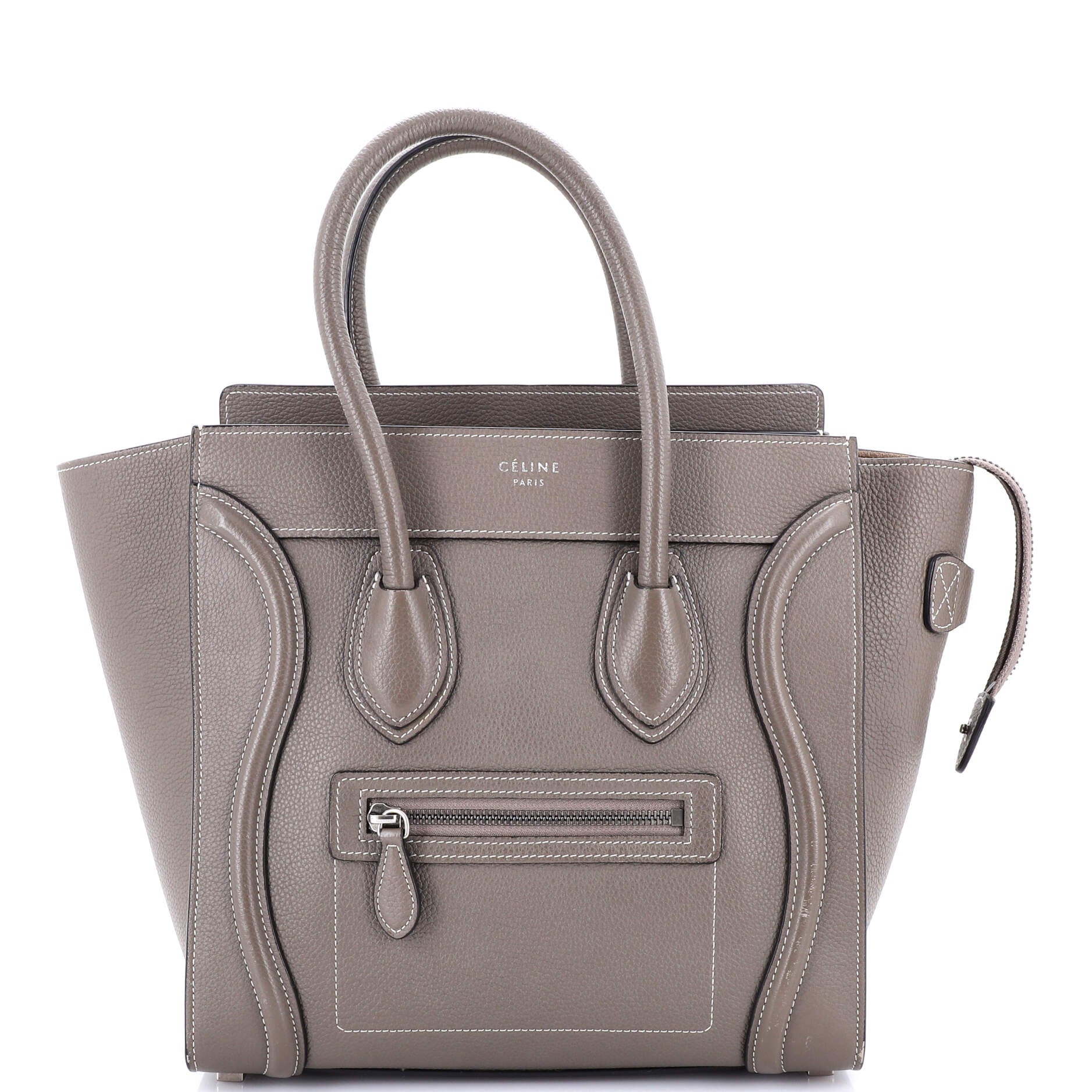 Luggage Bag Grainy Leather Micro