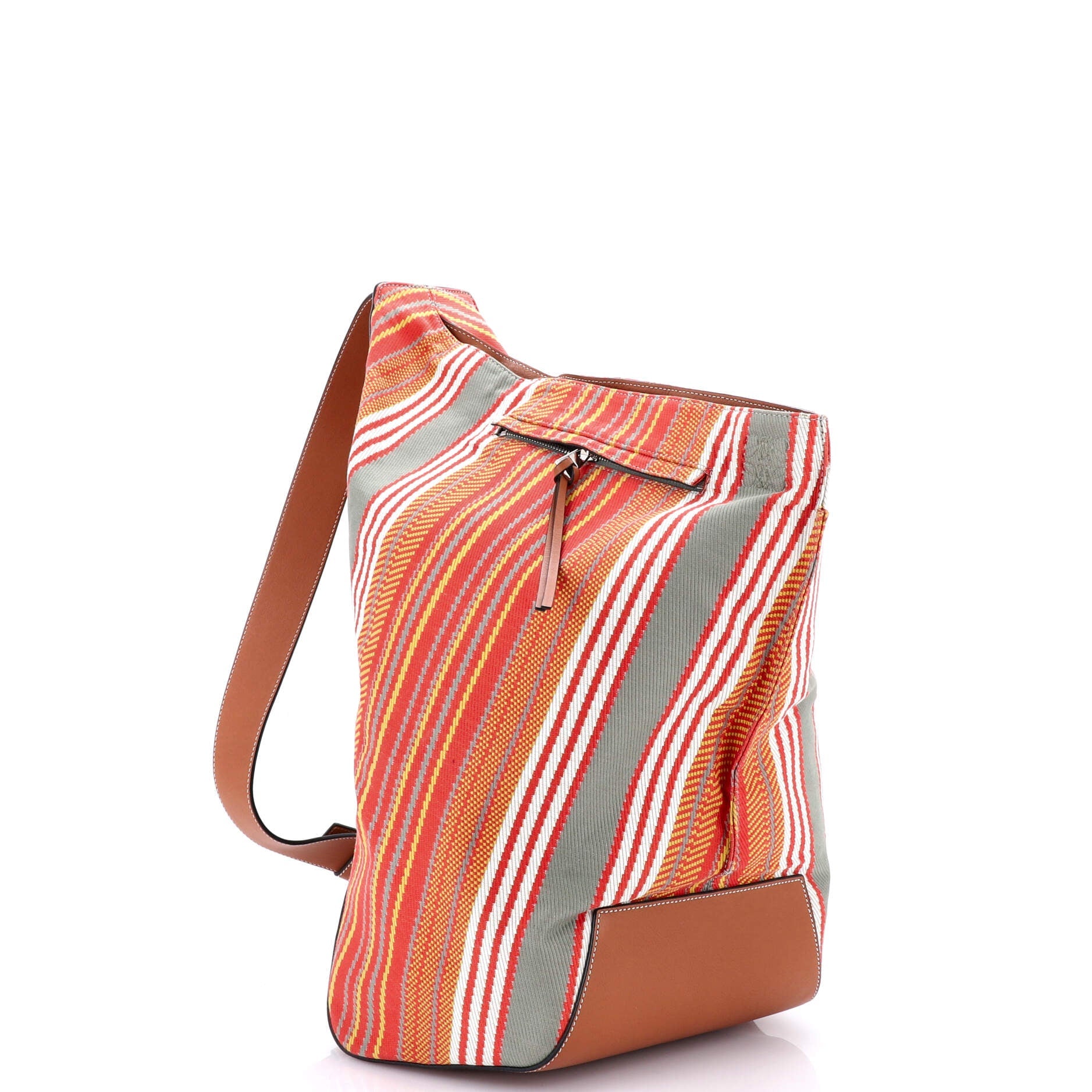 Anton Backpack Striped Canvas Small