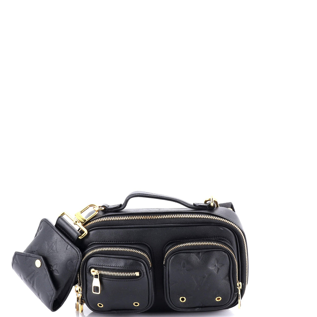 Utility Crossbody Bag Calfskin with Embossed Monogram Detail