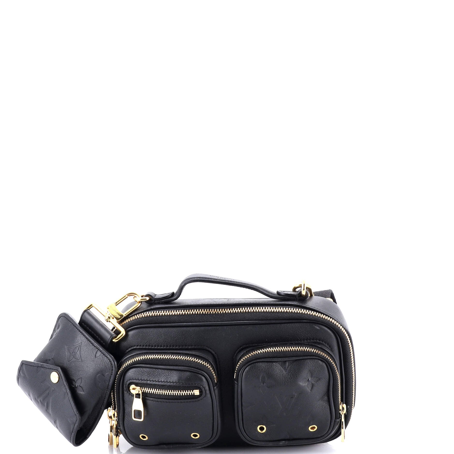 Utility Crossbody Bag Calfskin with Embossed Monogram Detail