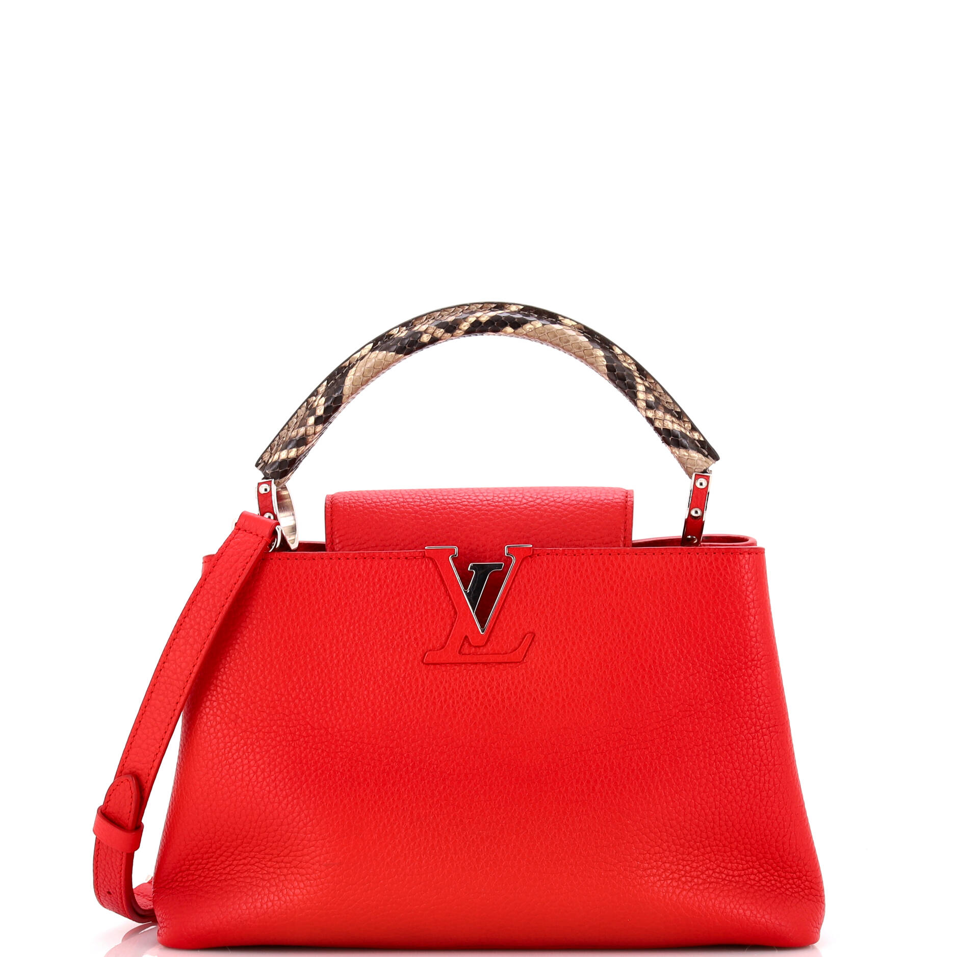 Capucines Bag Leather with Python PM