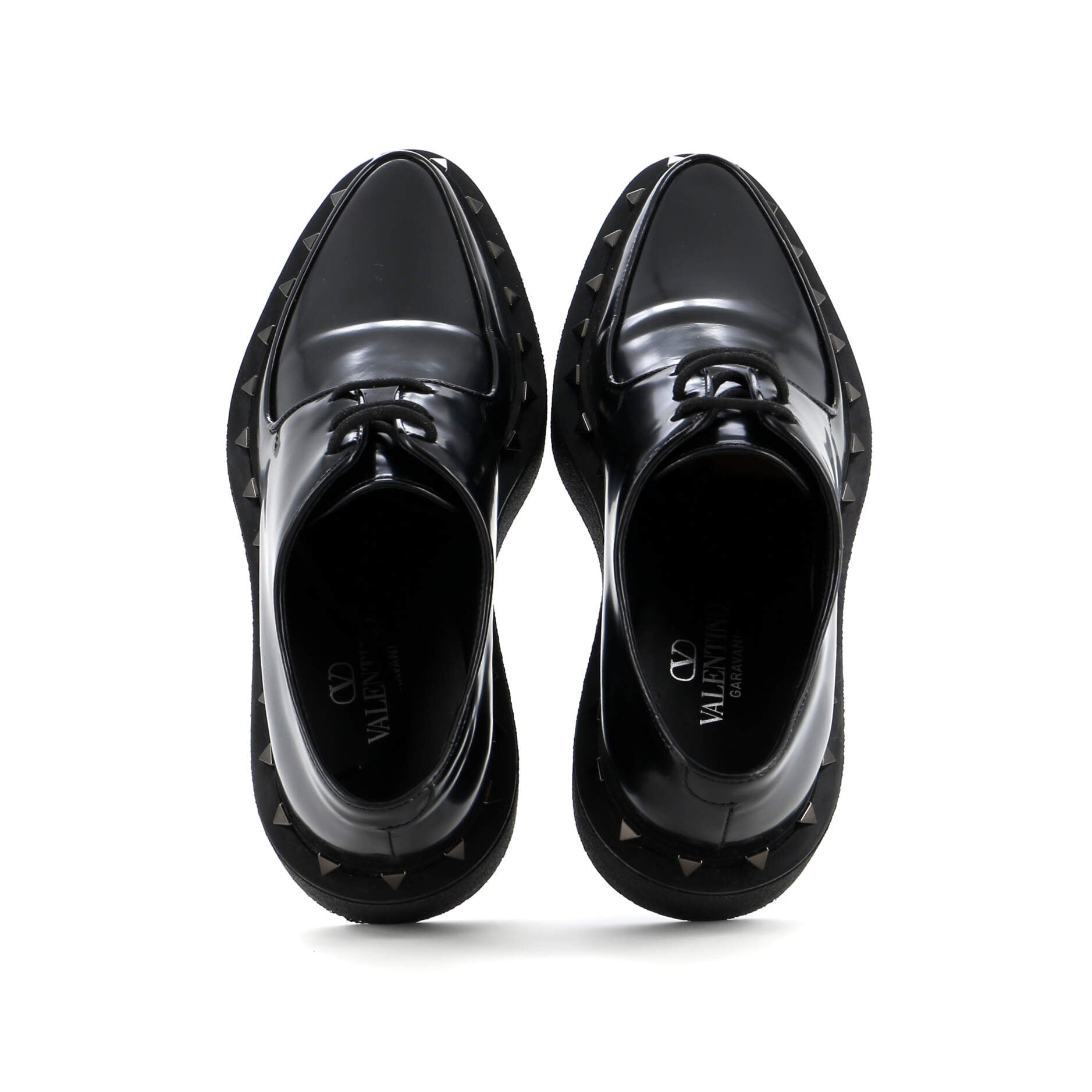 Women's Rockstud M-Way Platform Derby Shoes Leather