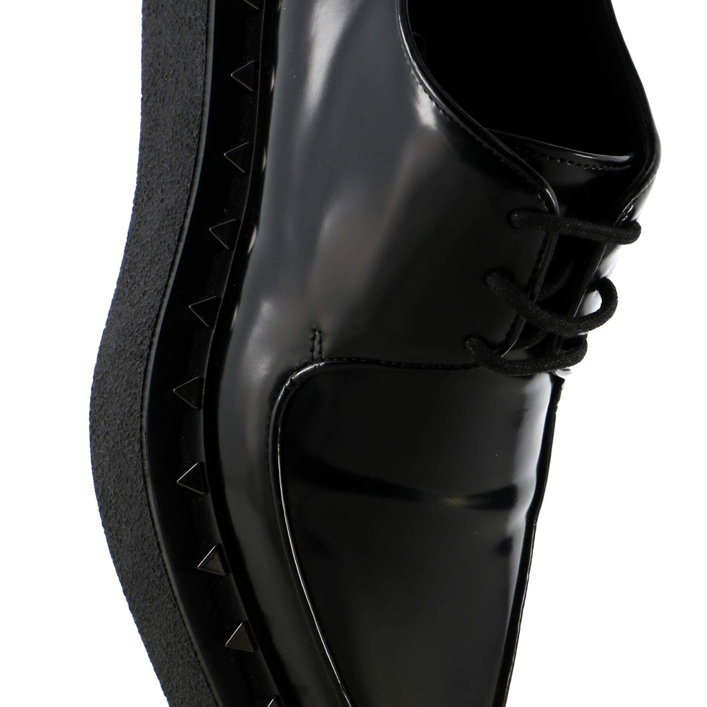 Women's Rockstud M-Way Platform Derby Shoes Leather
