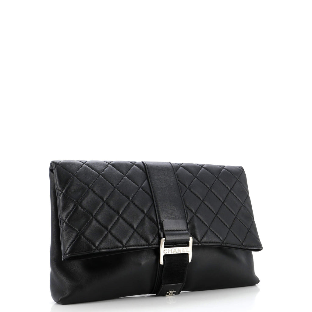Fold Over Clutch Quilted Lambskin Medium