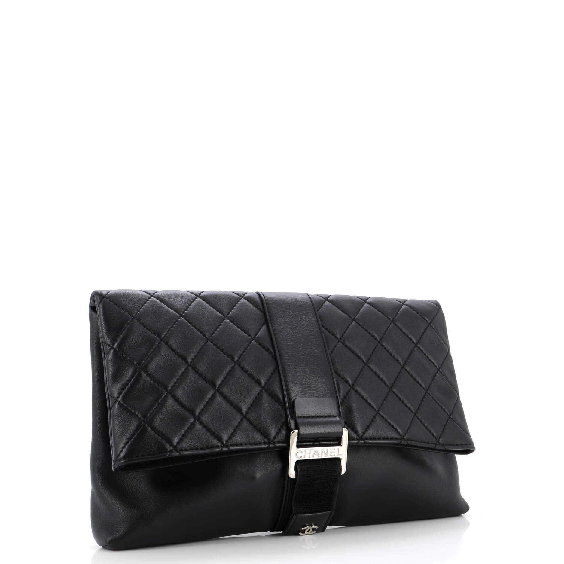 Fold Over Clutch Quilted Lambskin Medium