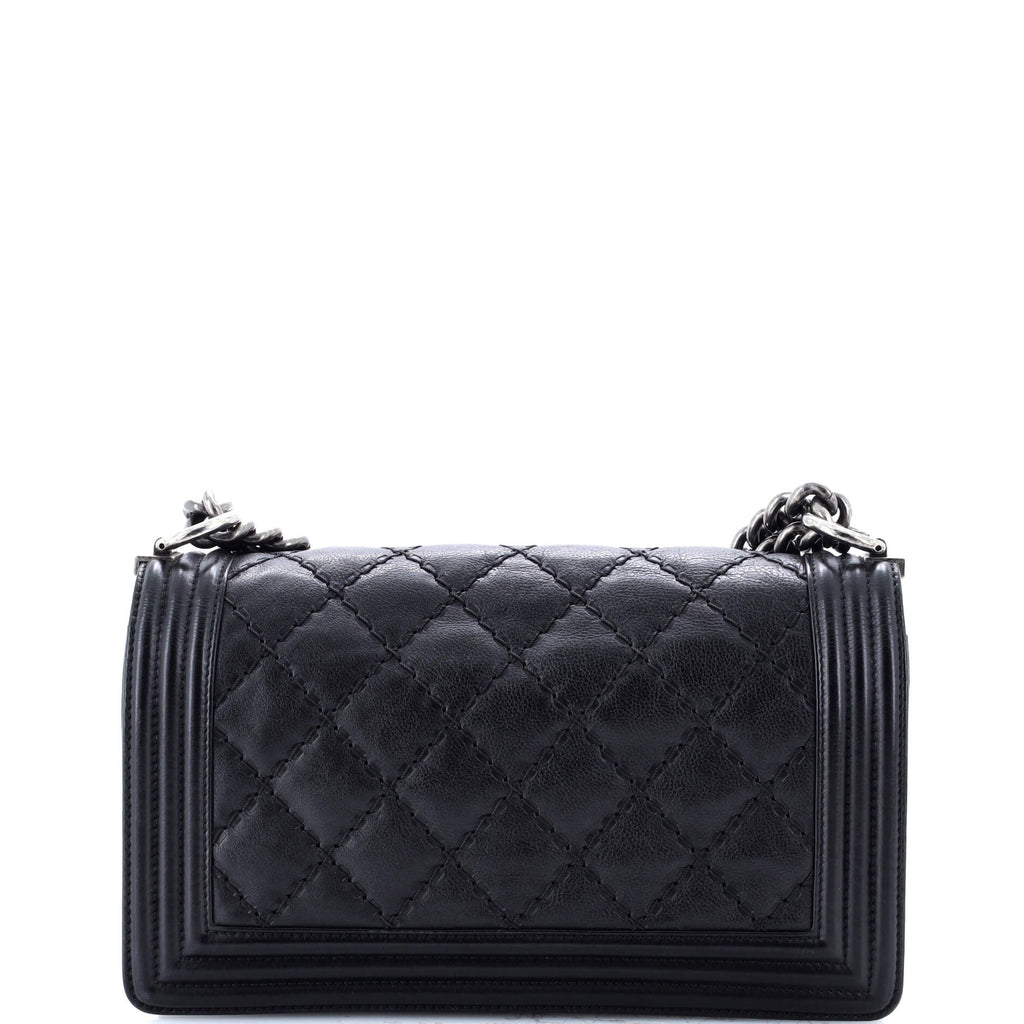 Stitch Boy Flap Bag Quilted Calfskin New Medium