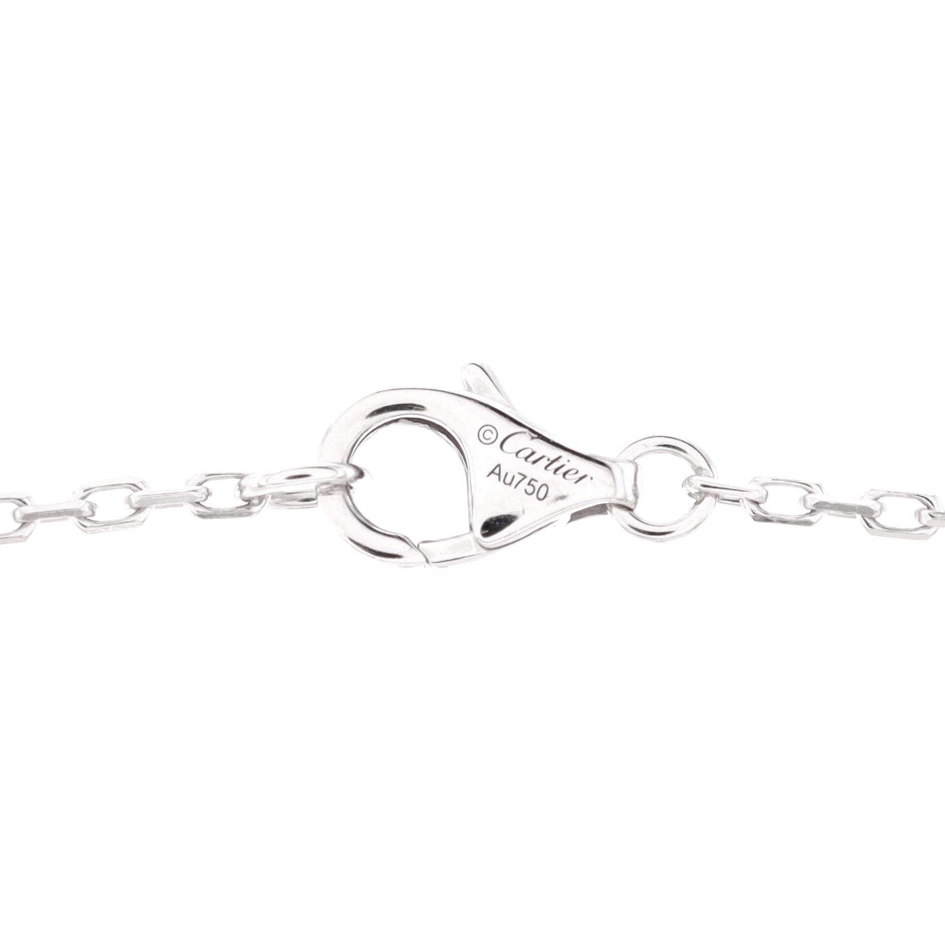 Love Interlocking Pave Necklace 18K White Gold and Diamonds