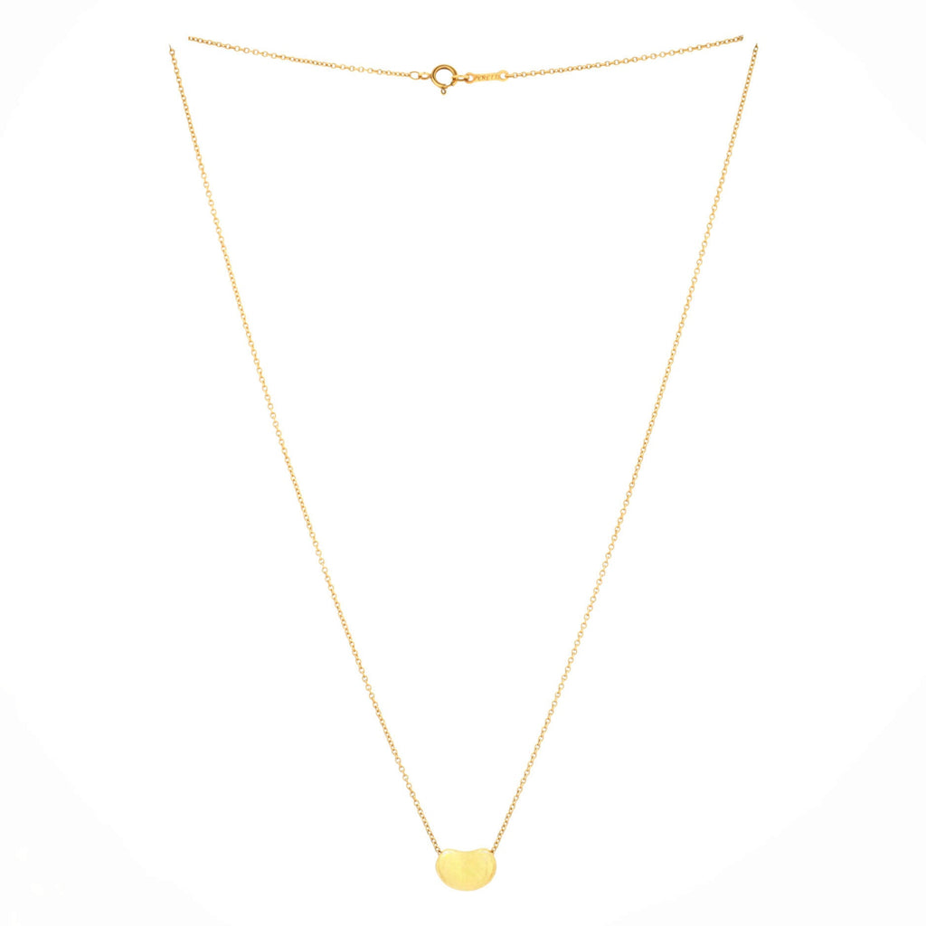Elsa Peretti Bean Pendant Necklace 18K Yellow Gold 11mm