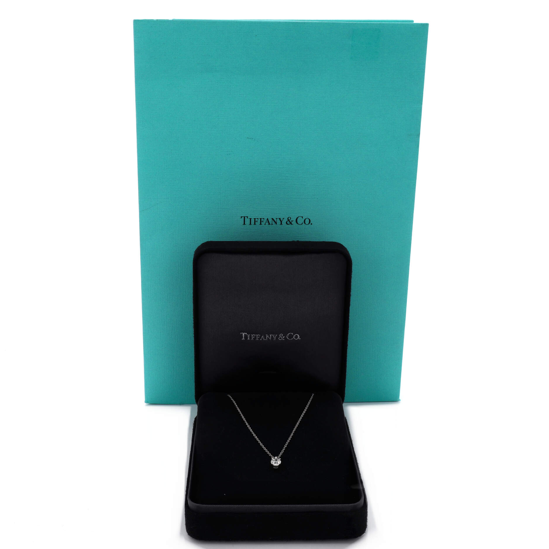 Solitaire Pendant Necklace Platinum with RBC Diamond 0.40-0.49CT
