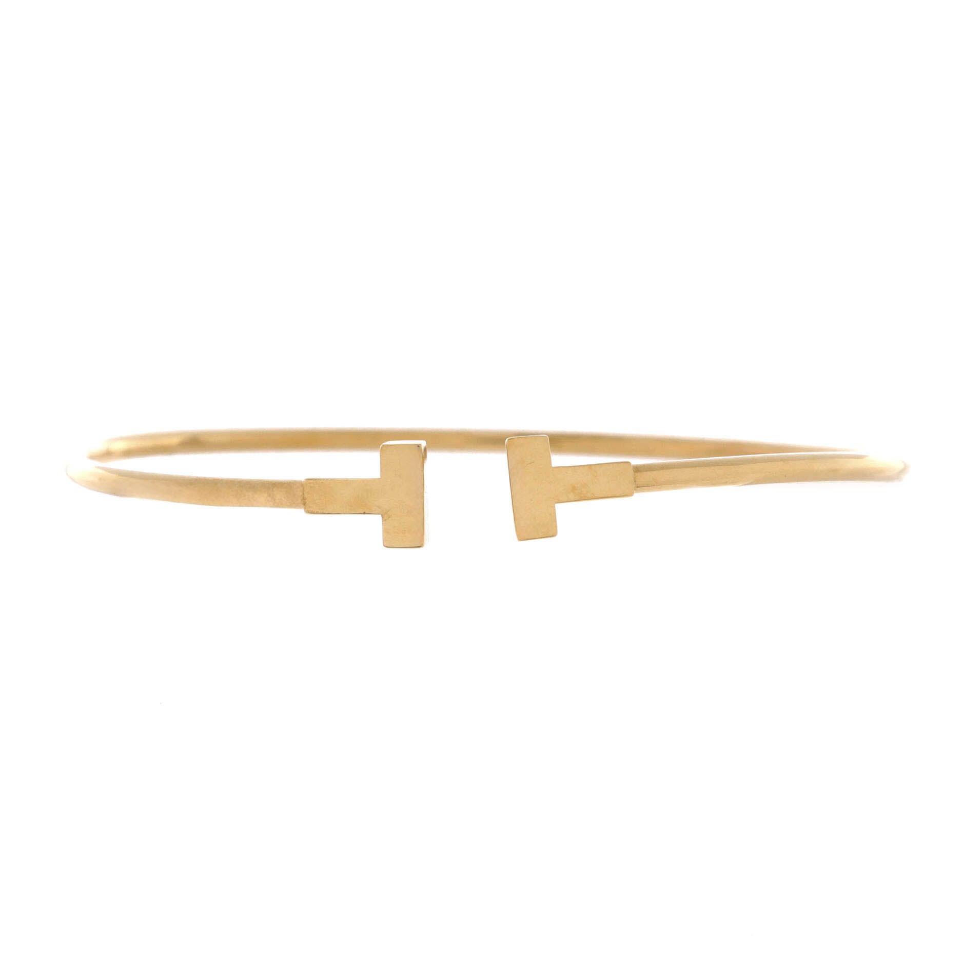 T Wire Bracelet 18K Yellow Gold Narrow