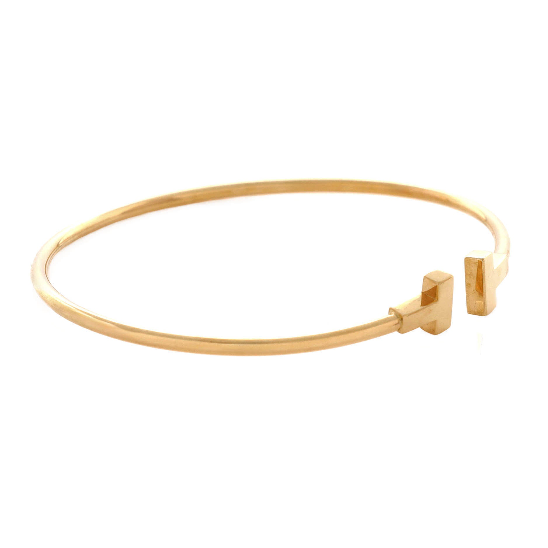 T Wire Bracelet 18K Yellow Gold Narrow