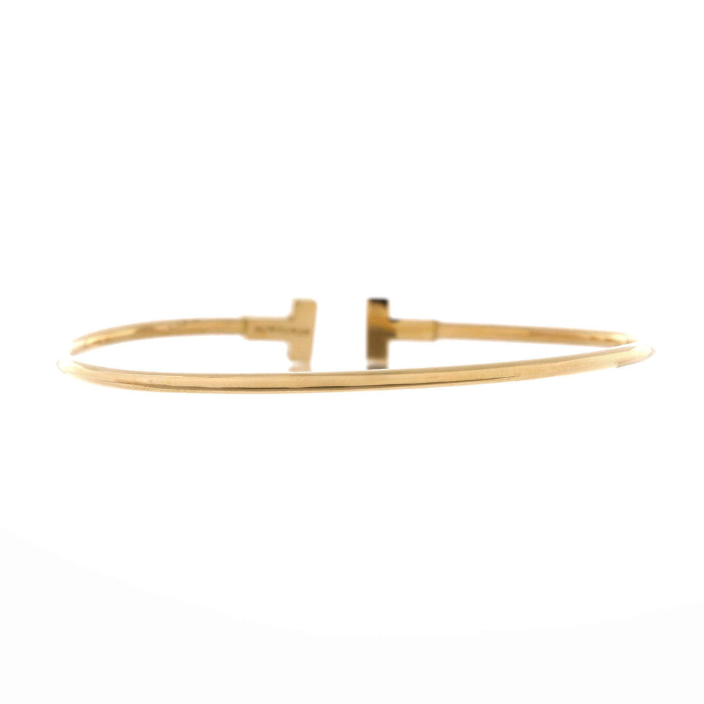 T Wire Bracelet 18K Yellow Gold Narrow