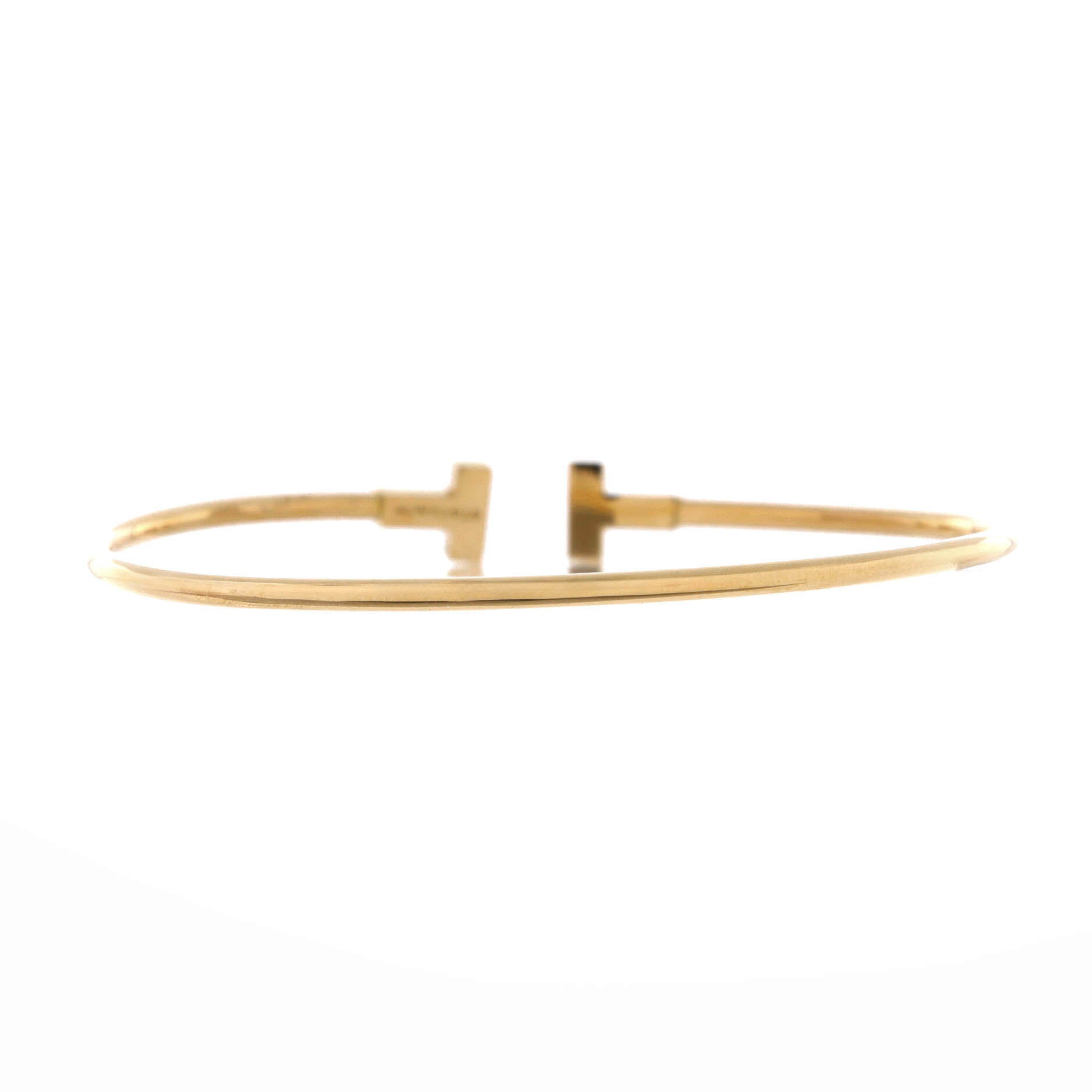 T Wire Bracelet 18K Yellow Gold Narrow