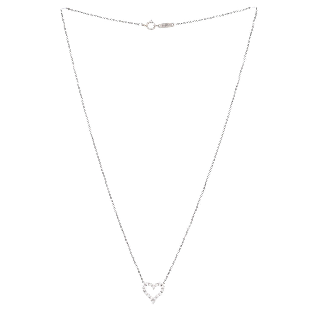 Heart Pendant Necklace 18K Yellow Gold with Diamonds Small