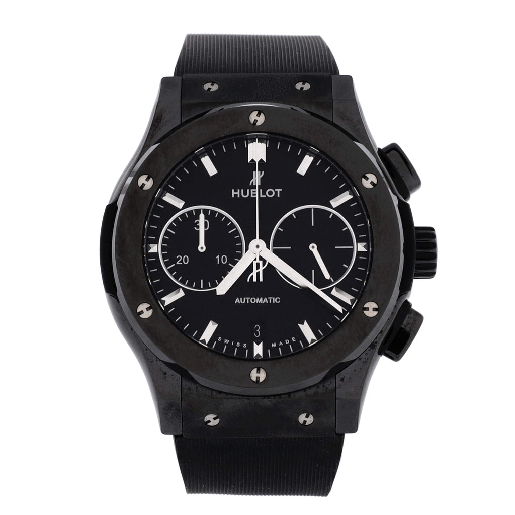 Classic Fusion Black Magic Chronograph Automatic Watch Ceramic and Rubber 45