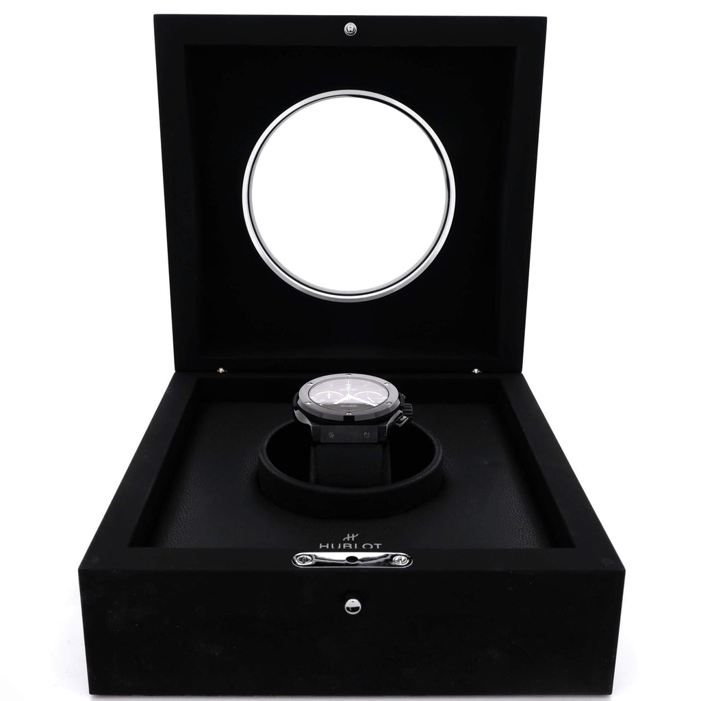 Classic Fusion Black Magic Chronograph Automatic Watch Ceramic and Rubber 45
