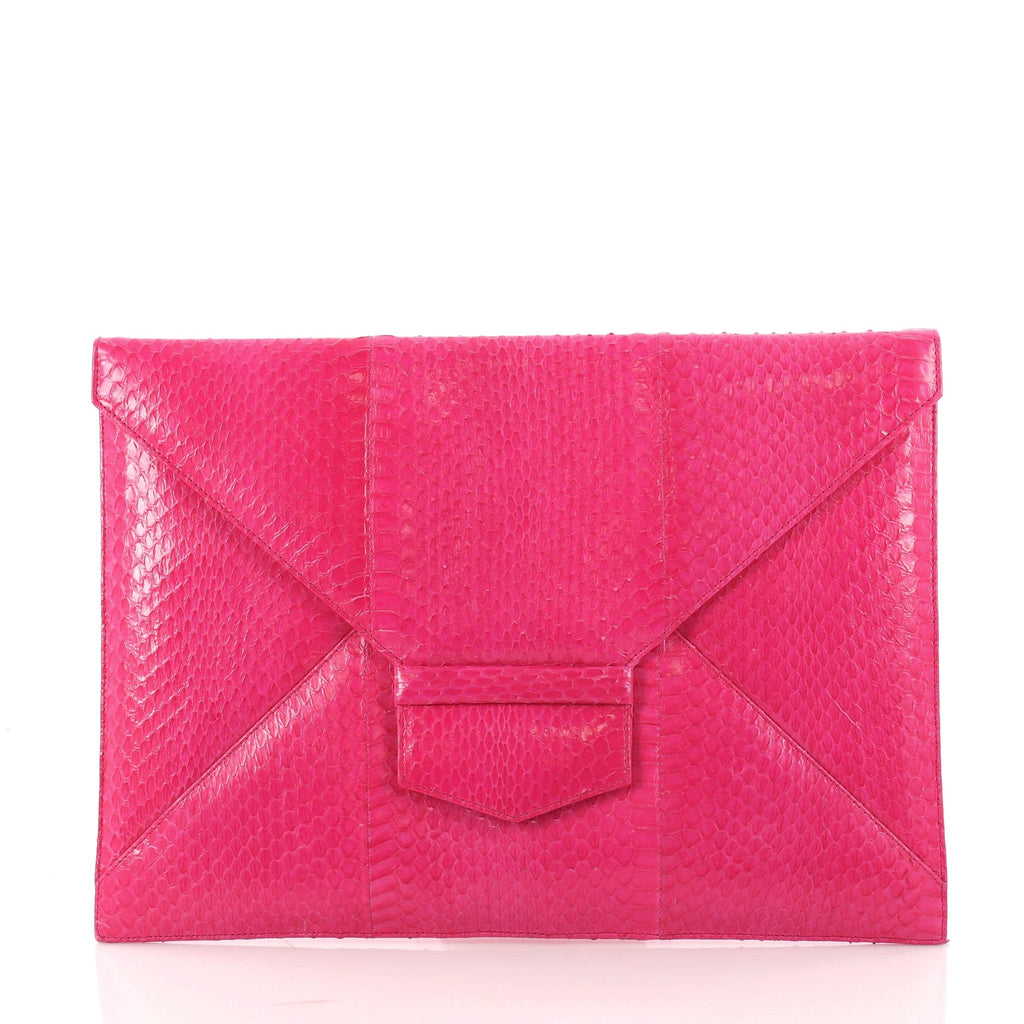 Grafton Flat Envelope Clutch Snakeskin Large