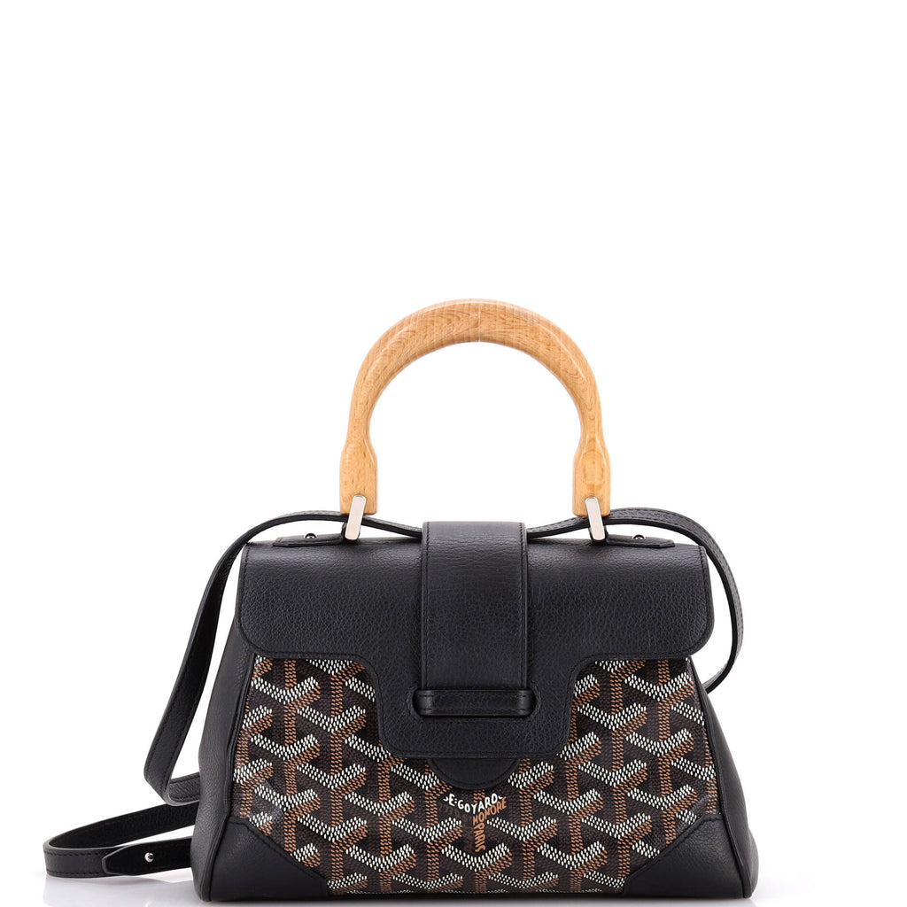 Saigon Top Handle Bag Coated Canvas with Leather Mini