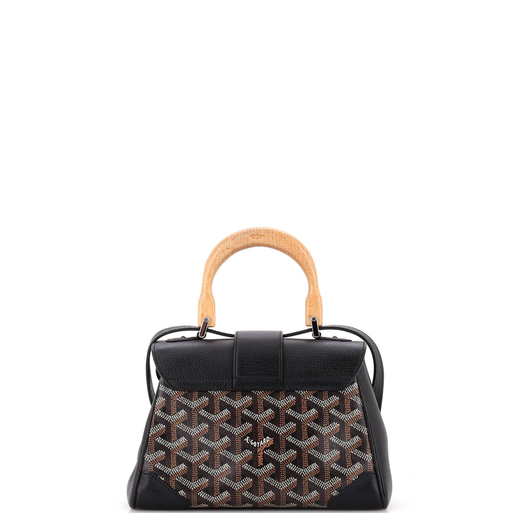 Saigon Top Handle Bag Coated Canvas with Leather Mini
