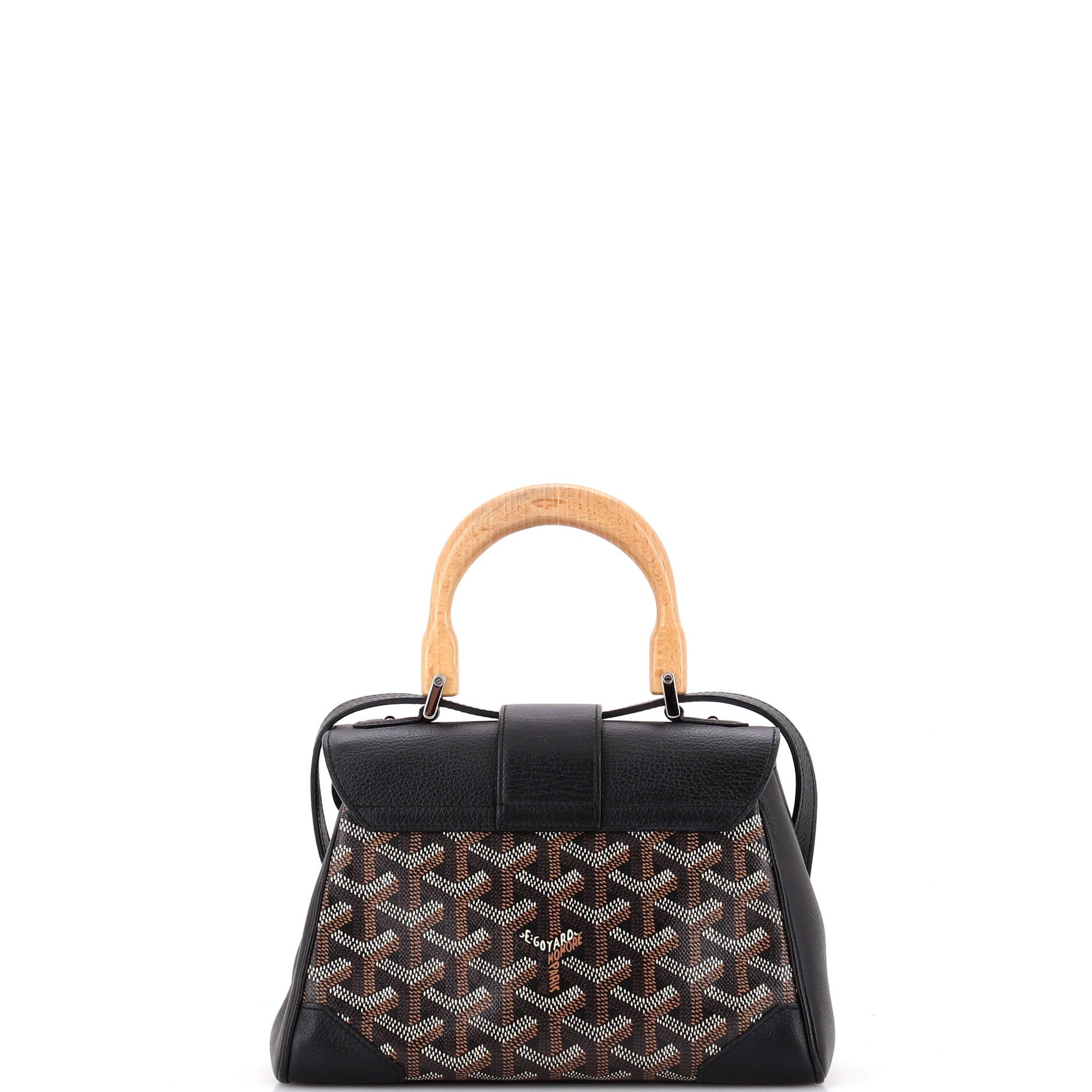 Saigon Top Handle Bag Coated Canvas with Leather Mini