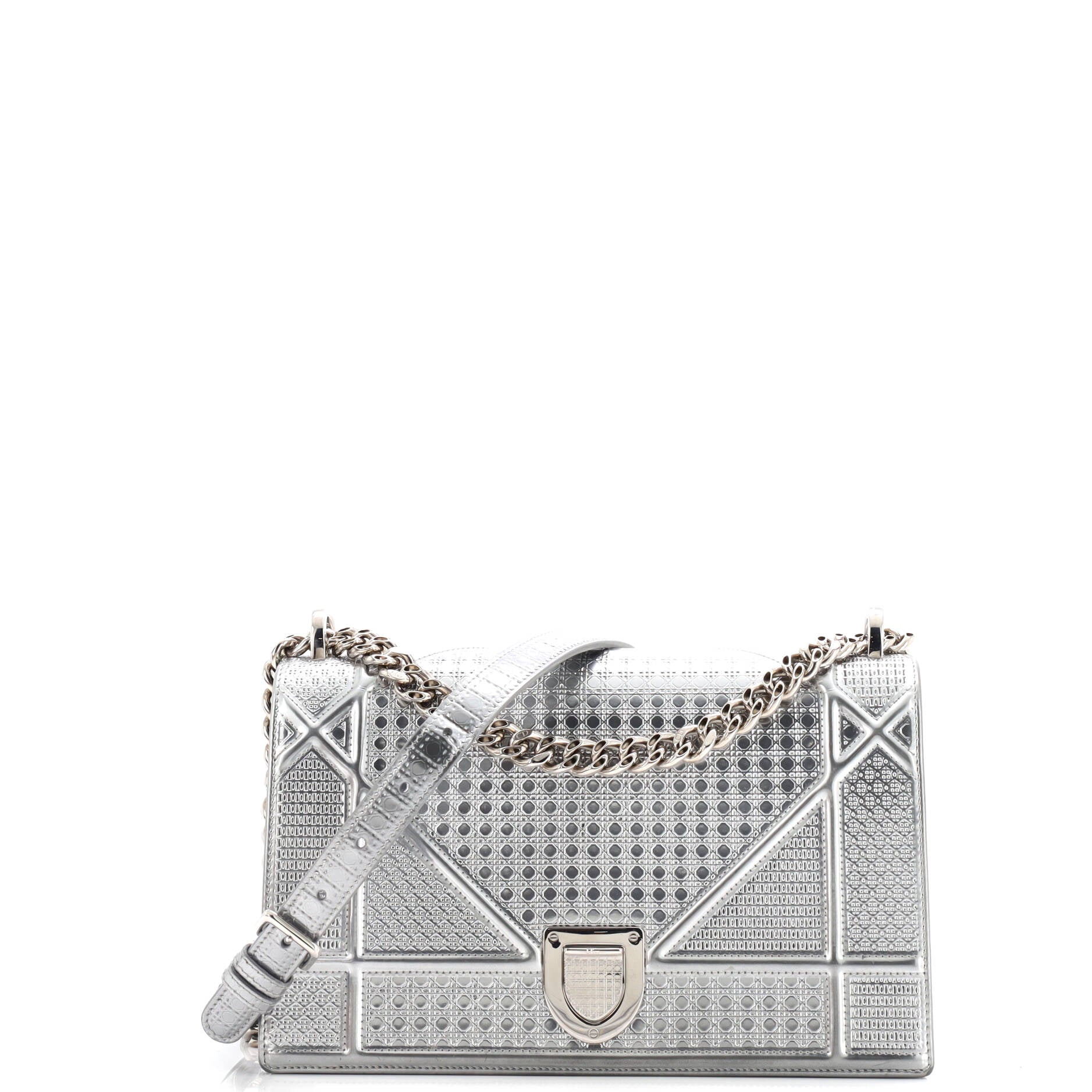 Diorama Flap Bag Cannage Embossed Calfskin Medium