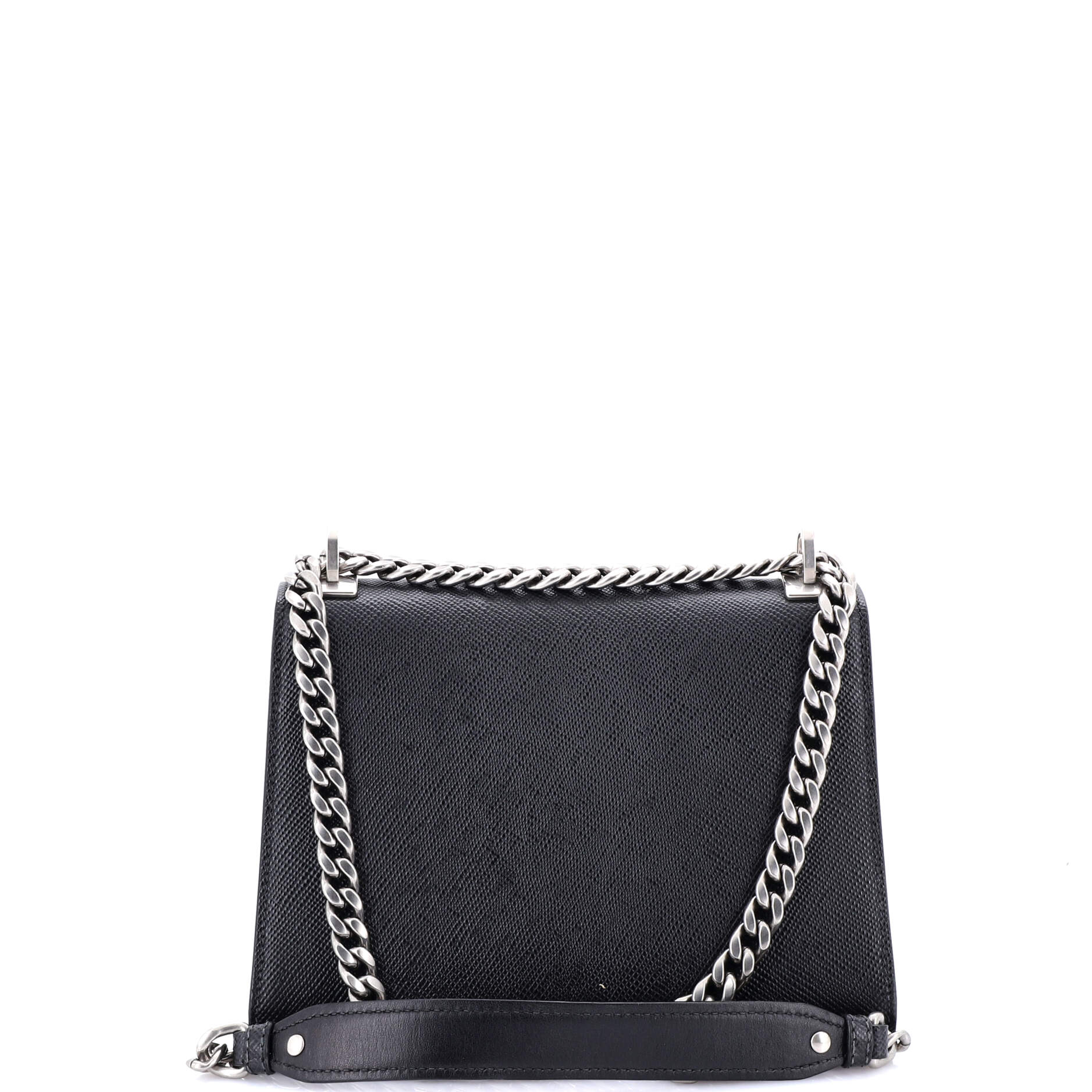 Monochrome Shoulder Bag Saffiano Leather Medium