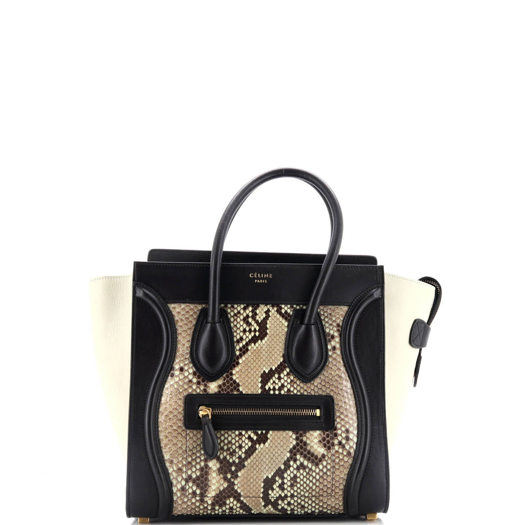 Luggage Bag Python and Leather Micro