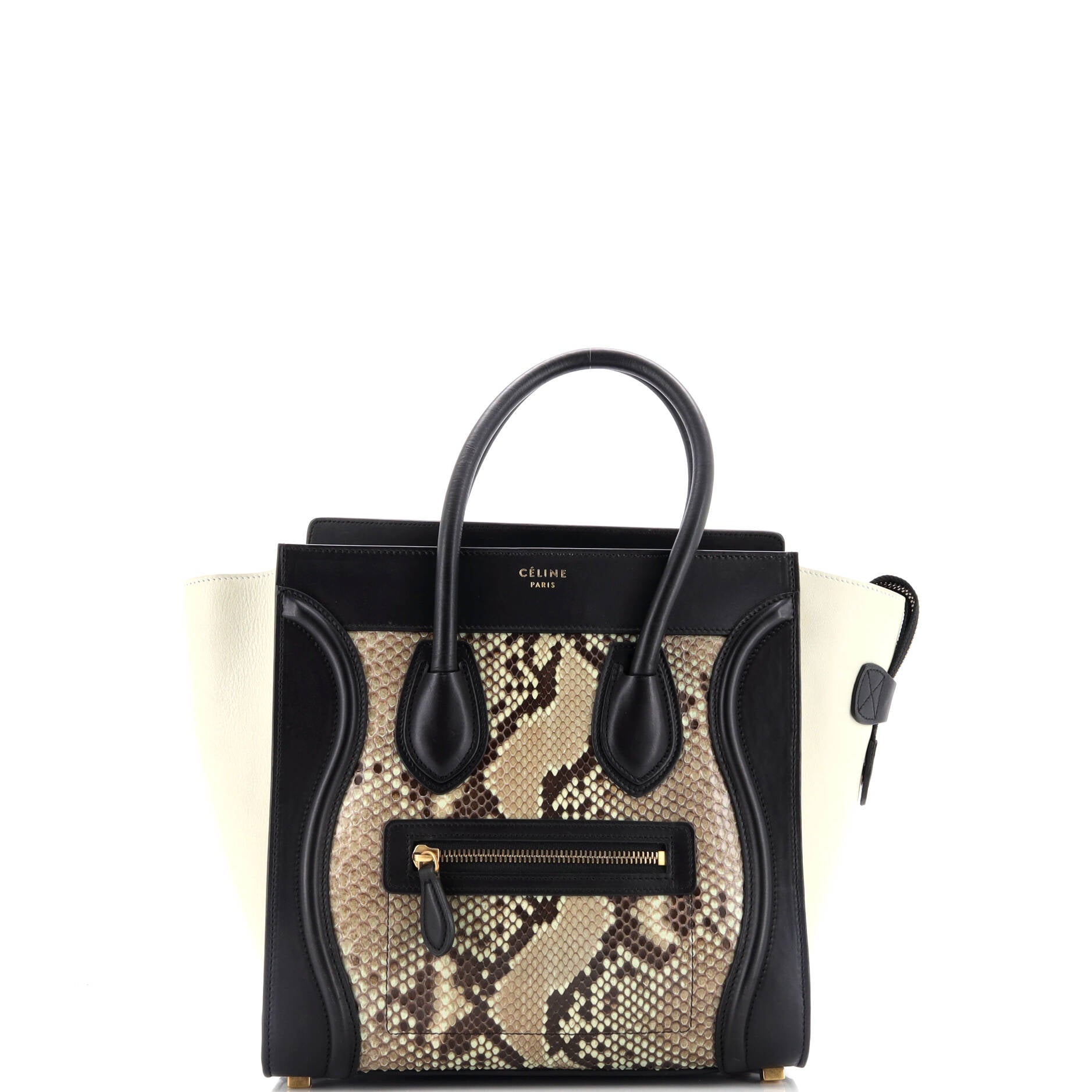 Luggage Bag Python and Leather Micro