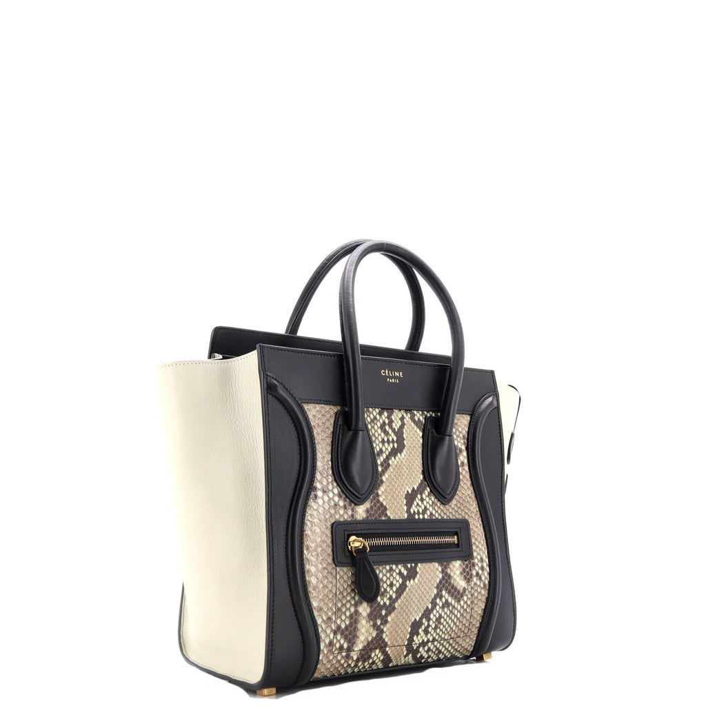 Luggage Bag Python and Leather Micro