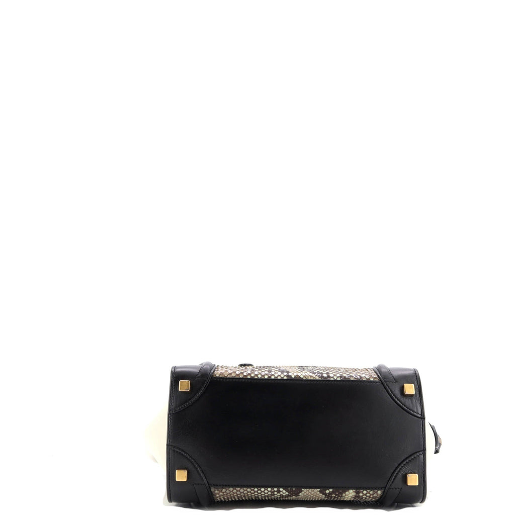 Luggage Bag Python and Leather Micro