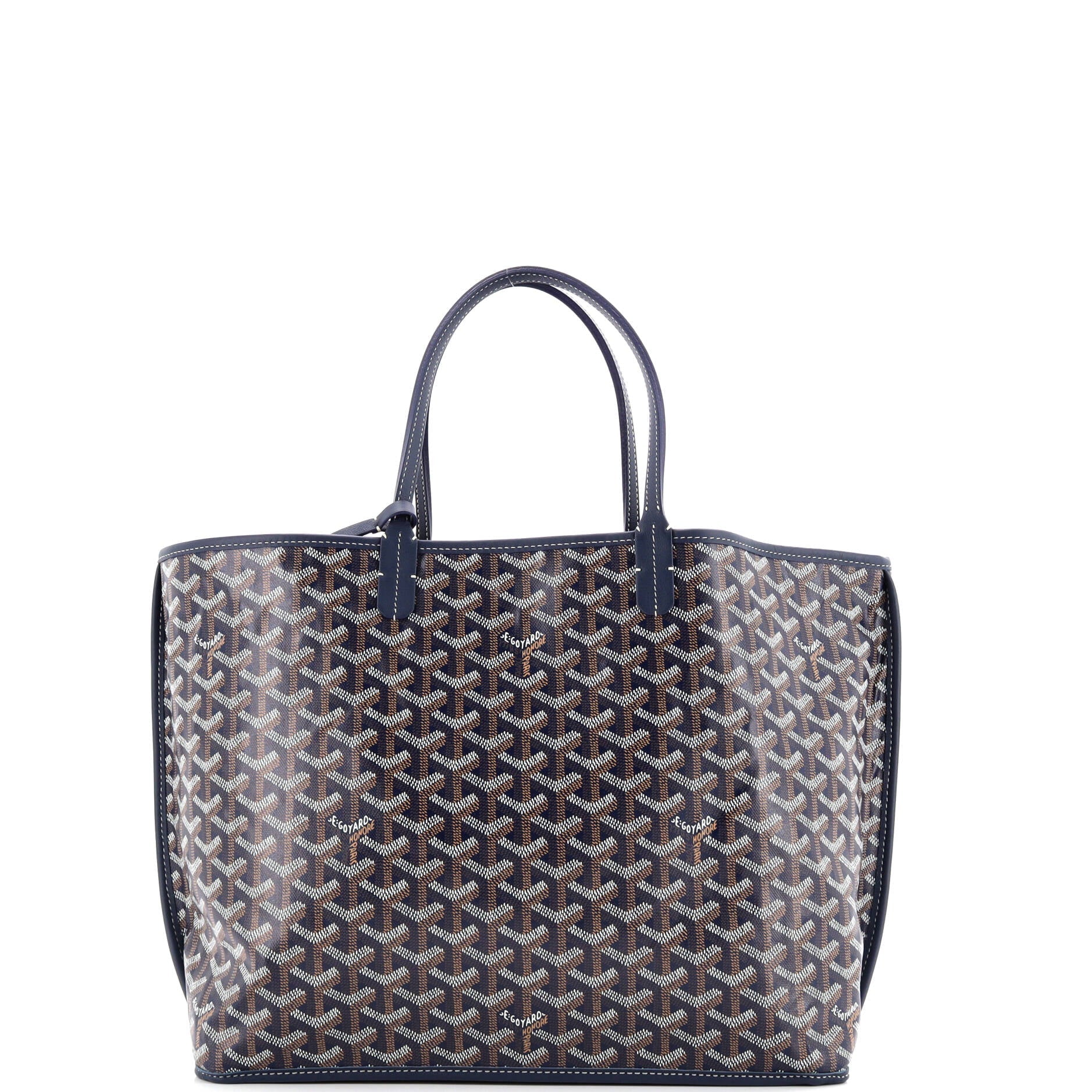 Anjou Reversible Tote Embroidered Coated Canvas PM