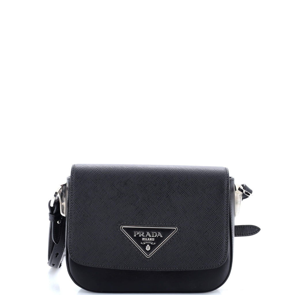 Identity Flap Shoulder Bag Saffiano with City Calf Small