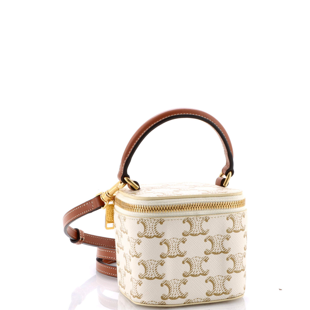 Top Handle Square Vanity Case Triomphe Coated Canvas Mini