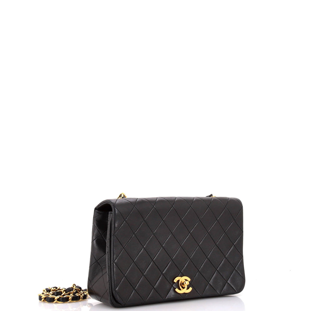 Vintage Full Flap Bag Quilted Lambskin Medium