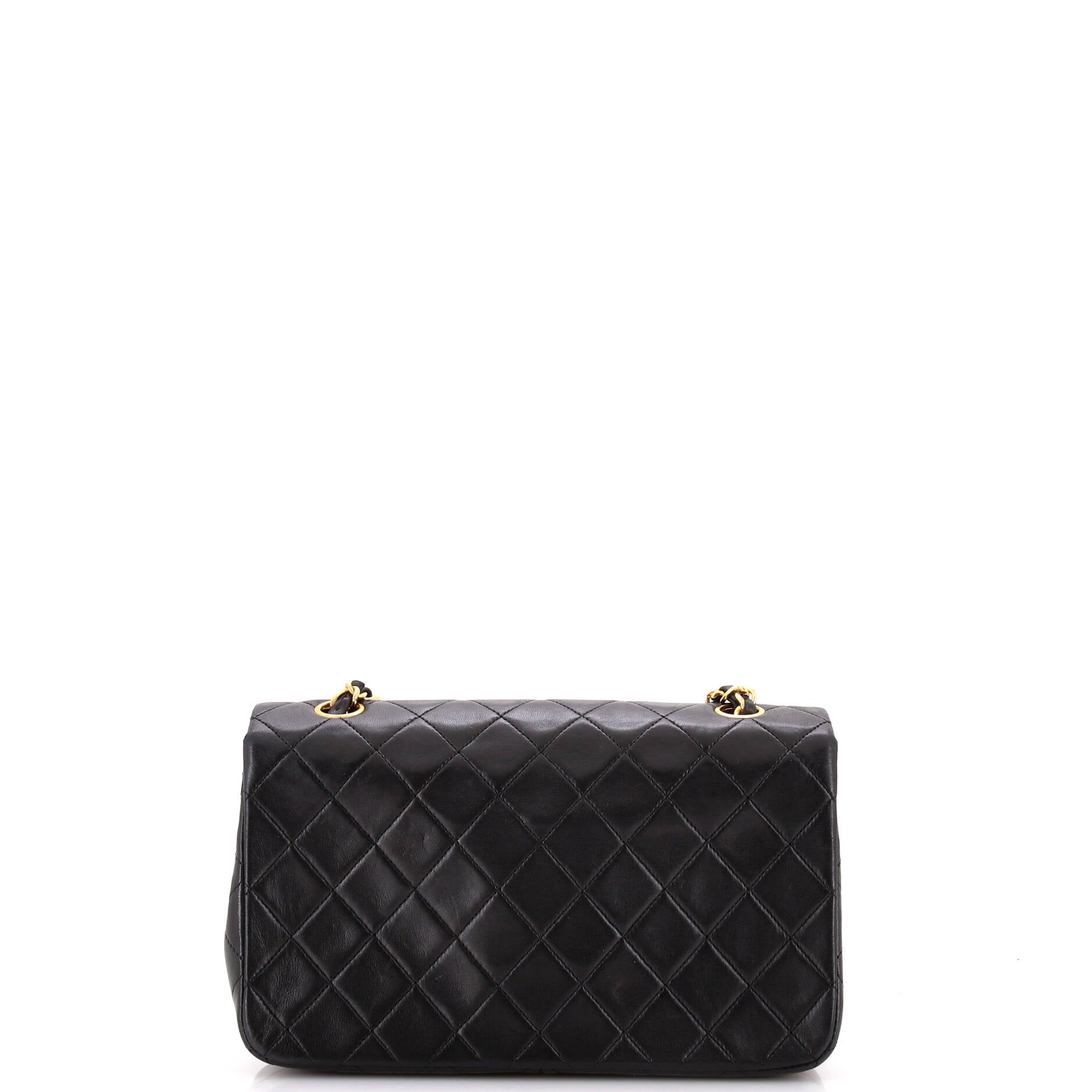 Vintage Full Flap Bag Quilted Lambskin Medium