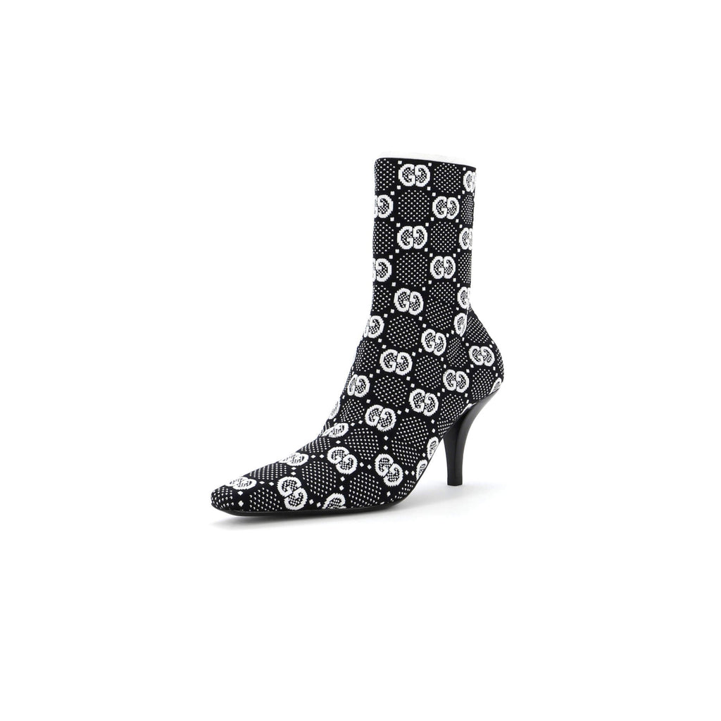 Women's Pointy Toe Sock Boots GG Technical Fabric