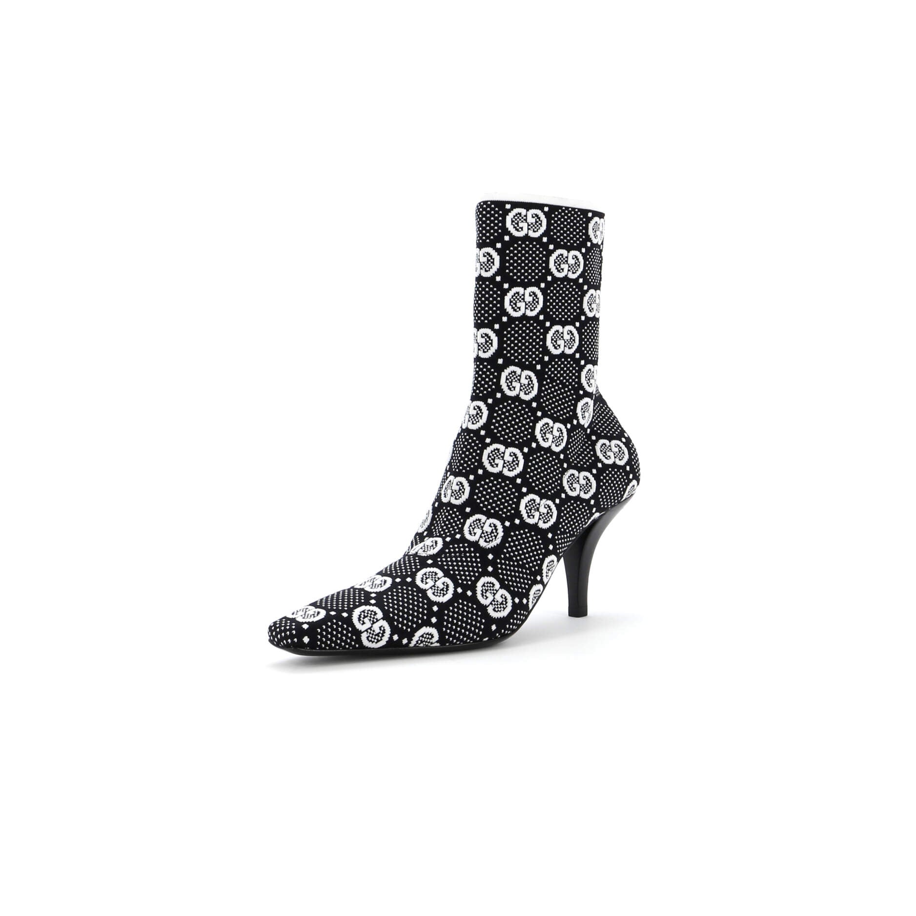 Women's Pointy Toe Sock Boots GG Technical Fabric