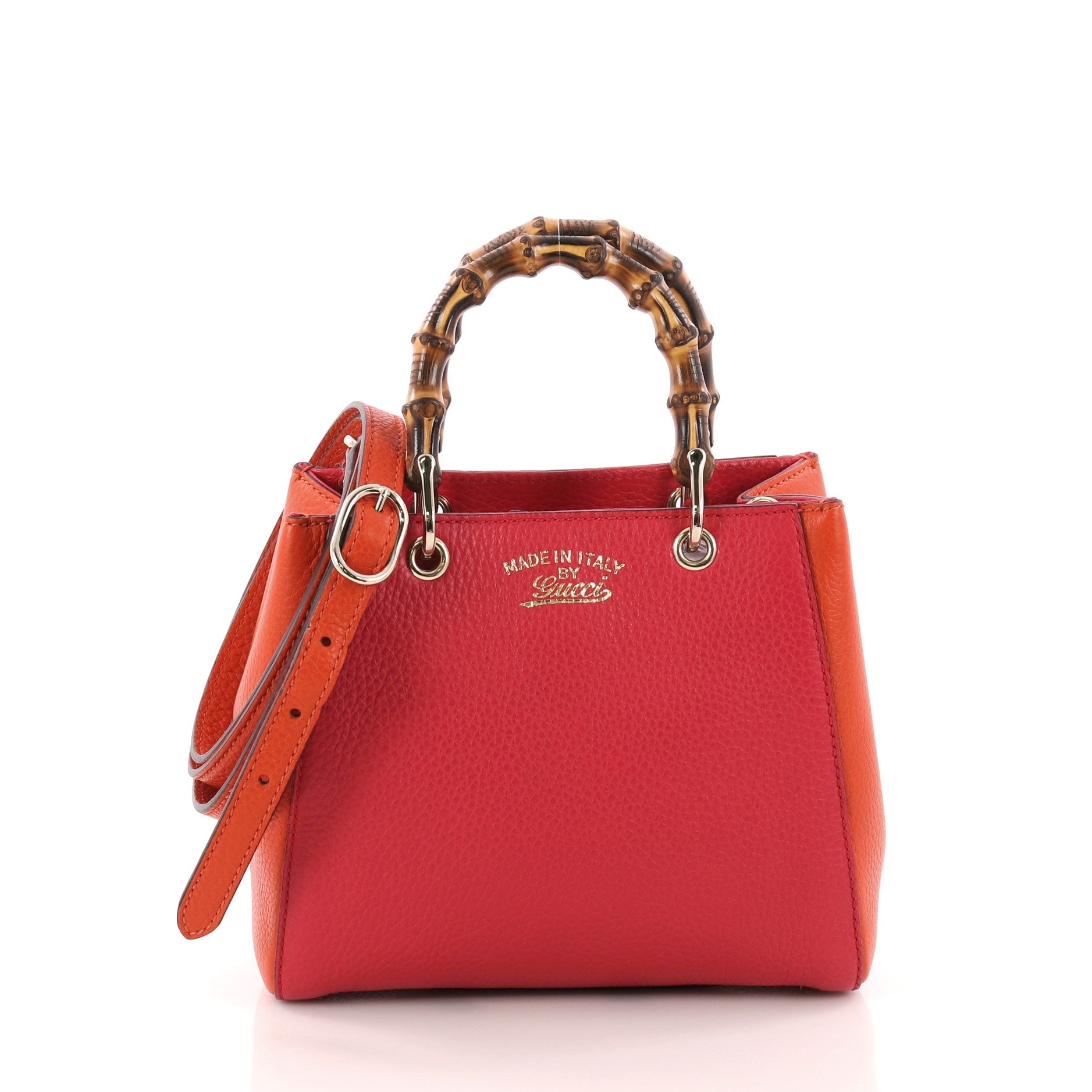 Bamboo Shopper Tote Leather Mini