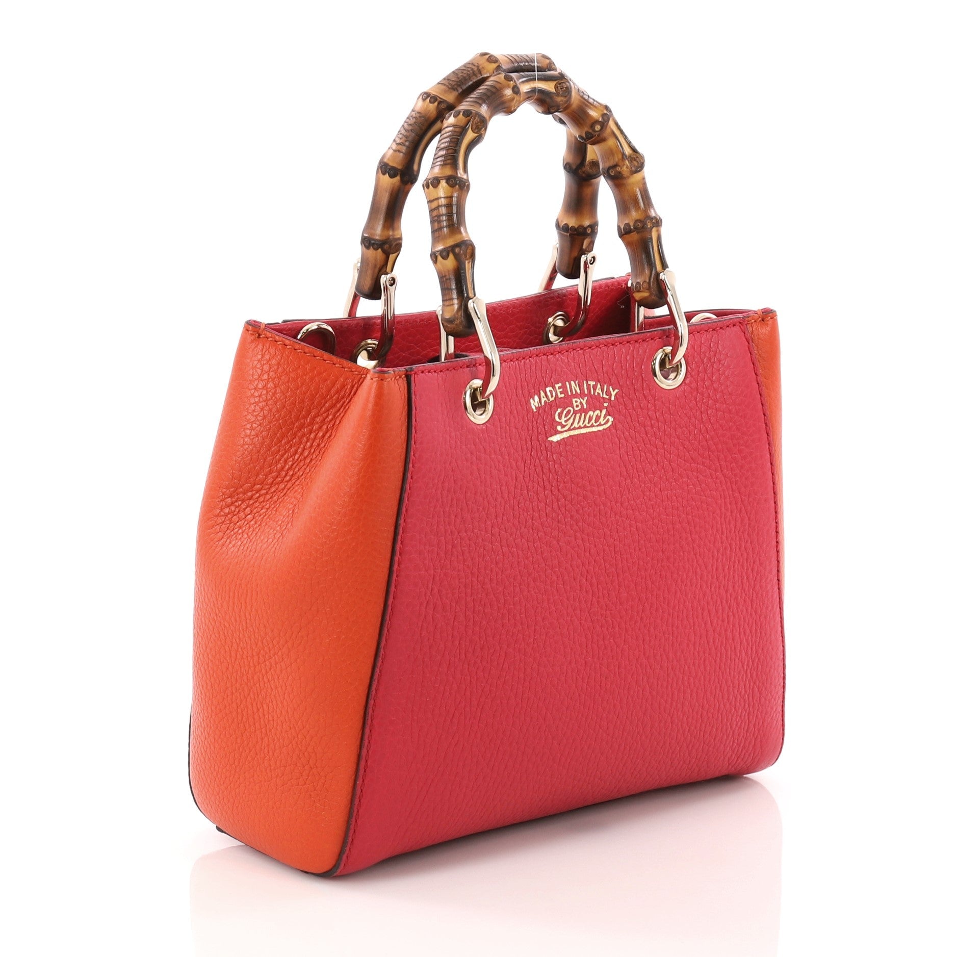 Bamboo Shopper Tote Leather Mini